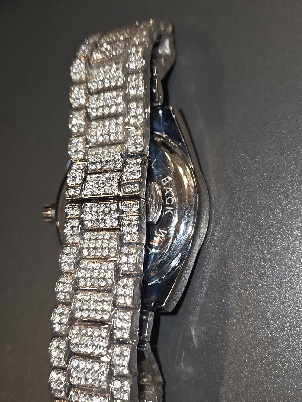 Fully Iced Out UNBRANDED VVS Moissanite Diamond Stainless Steel Watch 38MM - Picture 8 of 8